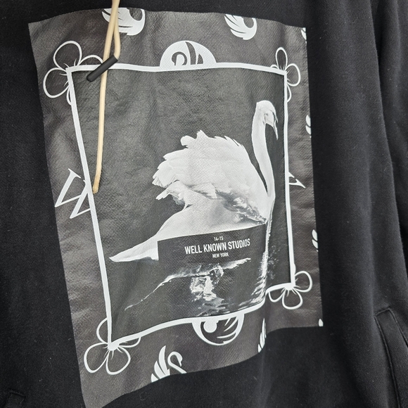 Well Known black swan hoodie sweater size Xlarge - Picture 3 of 13